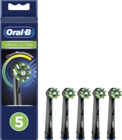 Oral B Oral-B CrossAction Opzetborstel Black Edition Met CleanMaximiser-technologie, Verpakking Van 5 Stuks -Oral B Aanbiedingen Winkel 1049x1200 1
