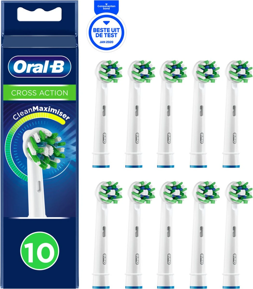 Oral B Oral-B CrossAction - Met CleanMaximiser-technologie - Opzetborstels - 10 Stuks - Brievenbusverpakking 11 Oral B Oral-B CrossAction - Met CleanMaximiser-technologie - Opzetborstels - 10 Stuks - Brievenbusverpakking - Afbeelding 11