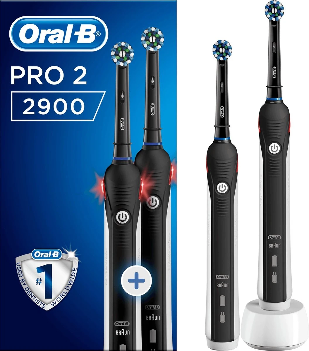 Oral B Oral_B Pro 2 - 2900 - Duoverpakking Elektrische Tandenborstel - Zwart 1 Oral B Oral_B Pro 2 - 2900 - Duoverpakking Elektrische Tandenborstel - Zwart