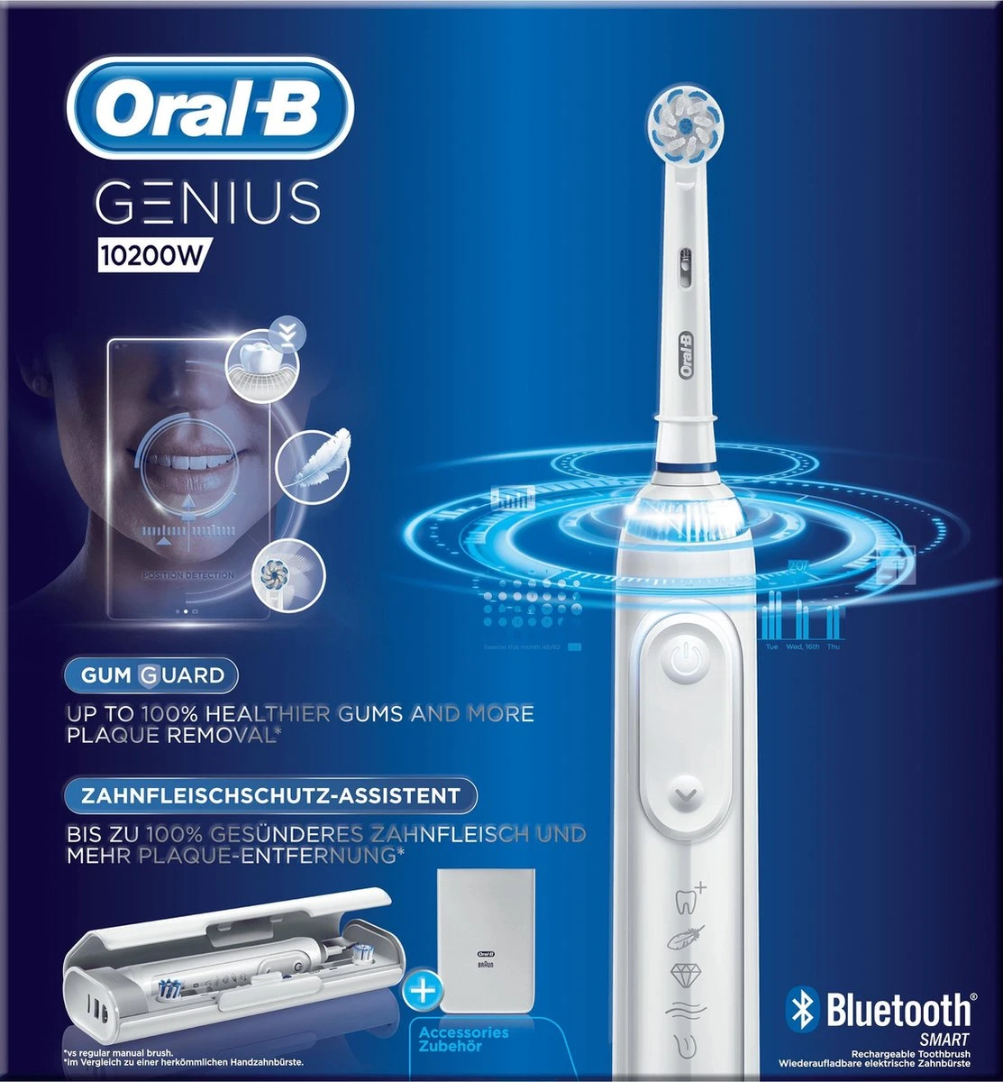Oral B Oral-B Genius 10200W - Elektrische Tandenborstel - Wit 14 Oral B Oral-B Genius 10200W - Elektrische Tandenborstel - Wit - Afbeelding 14