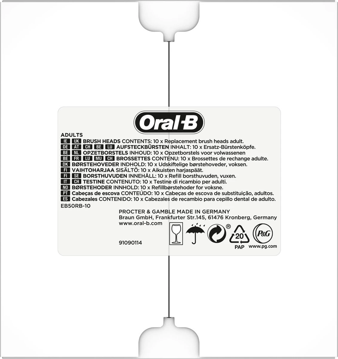 Oral B Oral-B CrossAction - Met CleanMaximiser-technologie - Opzetborstels - 10 Stuks - Brievenbusverpakking 8 Oral B Oral-B CrossAction - Met CleanMaximiser-technologie - Opzetborstels - 10 Stuks - Brievenbusverpakking - Afbeelding 8