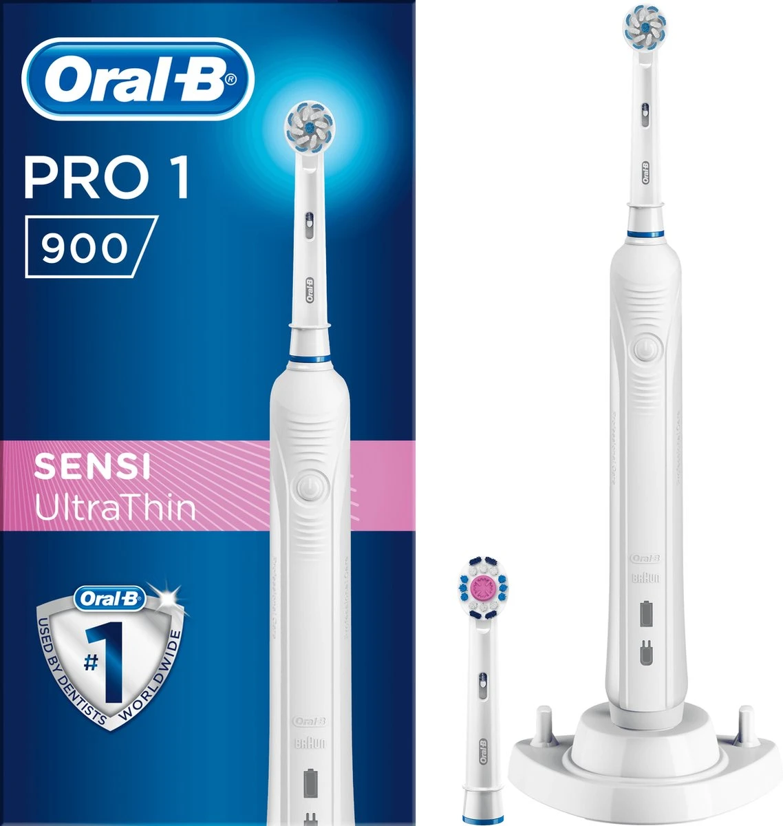 Oral B Oral-B Pro 900 - Elektrische Tandenborstel - Wit 1 Oral B Oral-B Pro 900 - Elektrische Tandenborstel - Wit