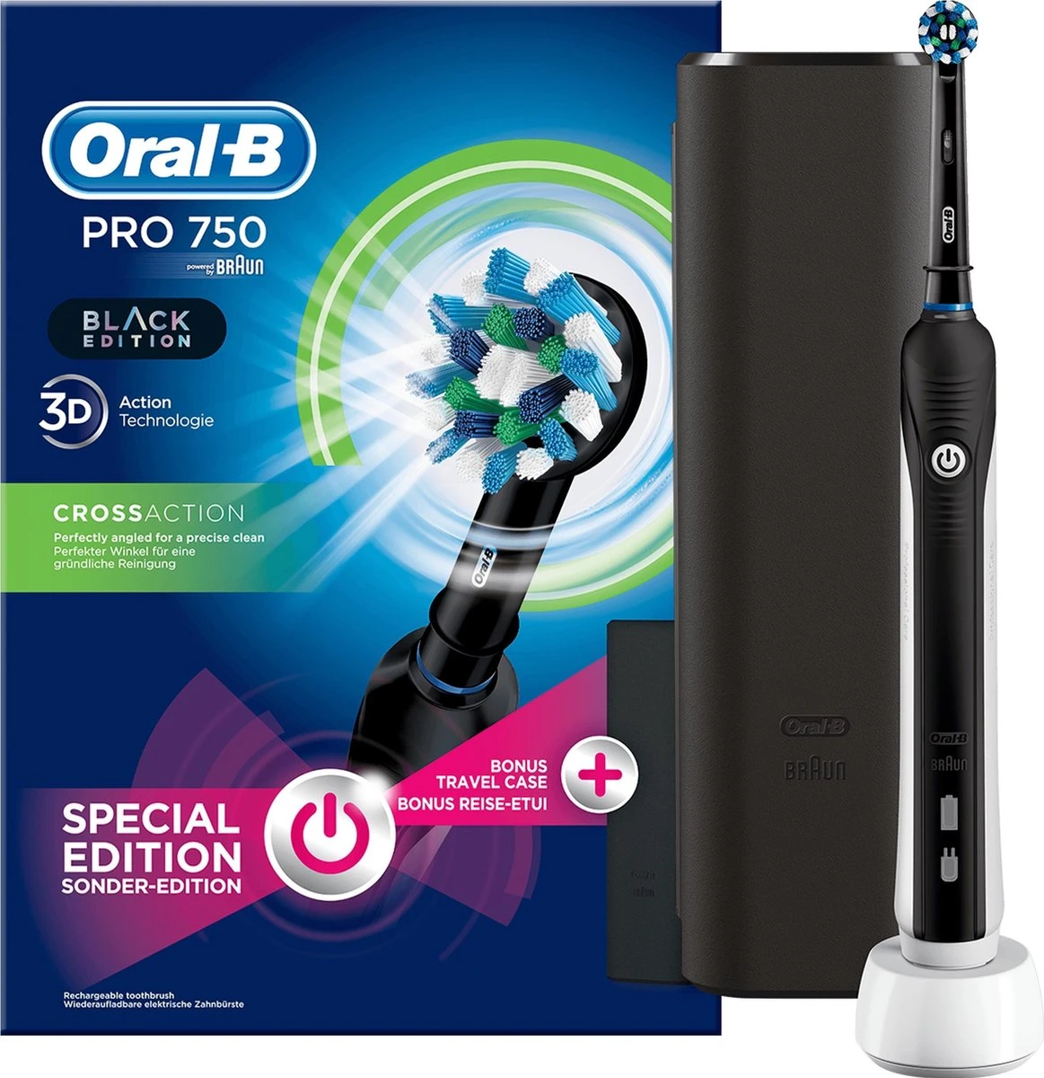 Oral B Oral-B PRO 750 - Elektrische Tandenborstel - Zwart 16 Oral B Oral-B PRO 750 - Elektrische Tandenborstel - Zwart - Afbeelding 16