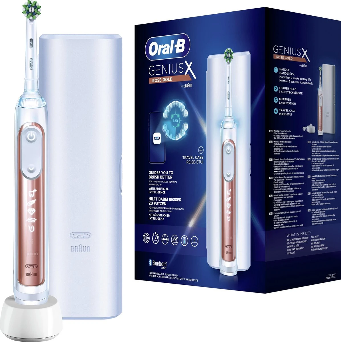 Oral B Oral-B Genius X - Elektrische Tandenborstel - Rosegold 1 Oral B Oral-B Genius X - Elektrische Tandenborstel - Rosegold