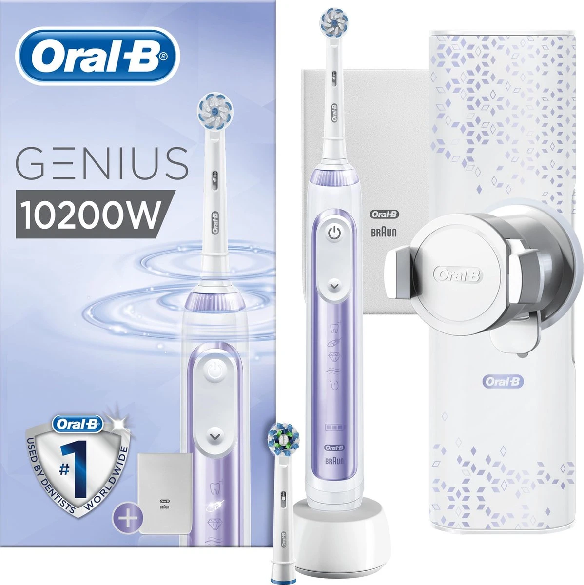 Oral B Oral-B Genius 10200W Orchid Purple Elektrische Tandenborstel Paars/Wit 10 Oral B Oral-B Genius 10200W Orchid Purple Elektrische Tandenborstel Paars/Wit - Afbeelding 10