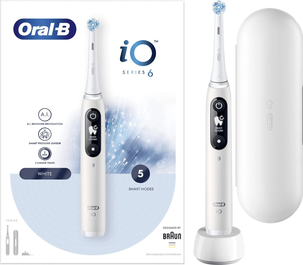 Oral B Oral-B IO 6 - Elektrische Tandenborstel - Wit 13 Oral B Oral-B IO 6 - Elektrische Tandenborstel - Wit - Afbeelding 13