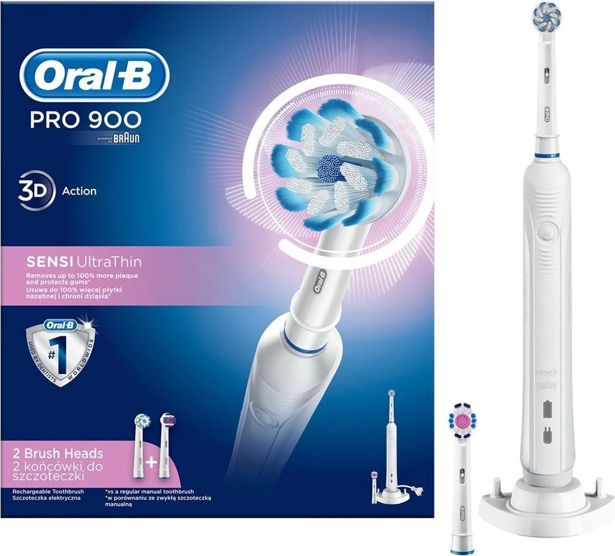 Oral B Oral-B Pro 900 - Elektrische Tandenborstel - Wit 10 Oral B Oral-B Pro 900 - Elektrische Tandenborstel - Wit - Afbeelding 10