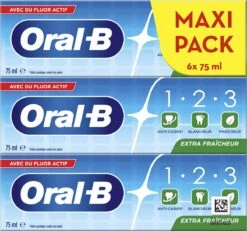 Oral B Oral-B 1.2.3 Mint Frisse - Tandpasta - 6 X75 Ml -Oral B Aanbiedingen Winkel 1200x1123