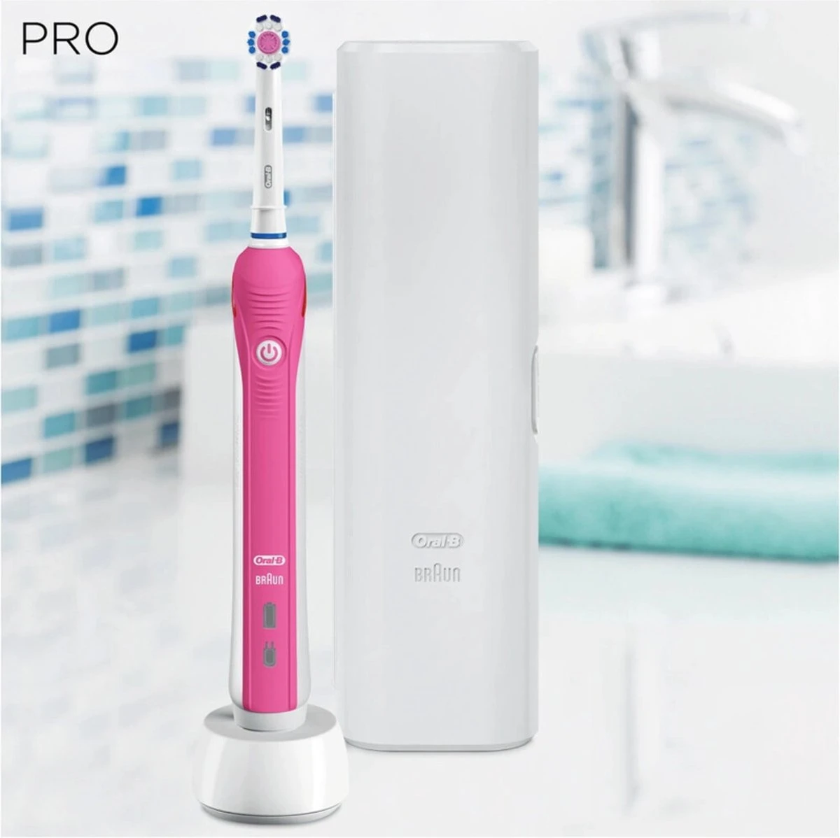 Oral B Oral-B PRO 2500 3D - Elektrische Tandenborstel - Roze 12 Oral B Oral-B PRO 2500 3D - Elektrische Tandenborstel - Roze - Afbeelding 12