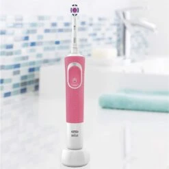 Oral B Oral-B Vitality 100 Roze CrossAction - Elektrische Tandenborstel - Powered By Braun -Oral B Aanbiedingen Winkel 1200x1198 91