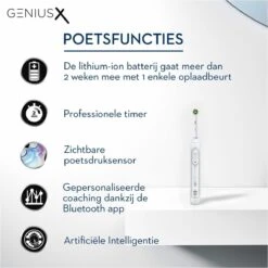 Oral B Oral-B Genius X - Wit - Elektrische Tandenborstel - Ontworpen Door Braun - 1 Handvat En 1 Opzetborstel -Oral B Aanbiedingen Winkel 1200x1200 1