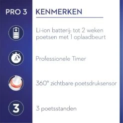 Oral B Oral-B Pro 3 - 3000 - Elektrische Tandenborstel - Ontworpen Door Braun - Blauw -Oral B Aanbiedingen Winkel 1200x1200 117