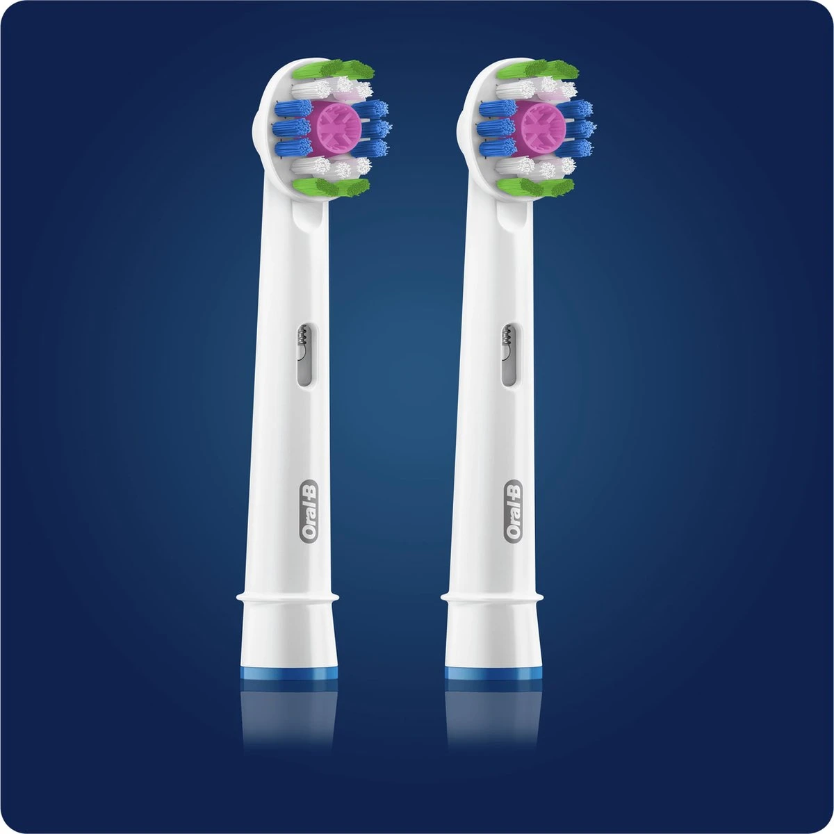 Oral B Oral-B 3D White - Met CleanMaximiser-technologie - Opzetborstels - 2 Stuks 2 Oral B Oral-B 3D White - Met CleanMaximiser-technologie - Opzetborstels - 2 Stuks - Afbeelding 2