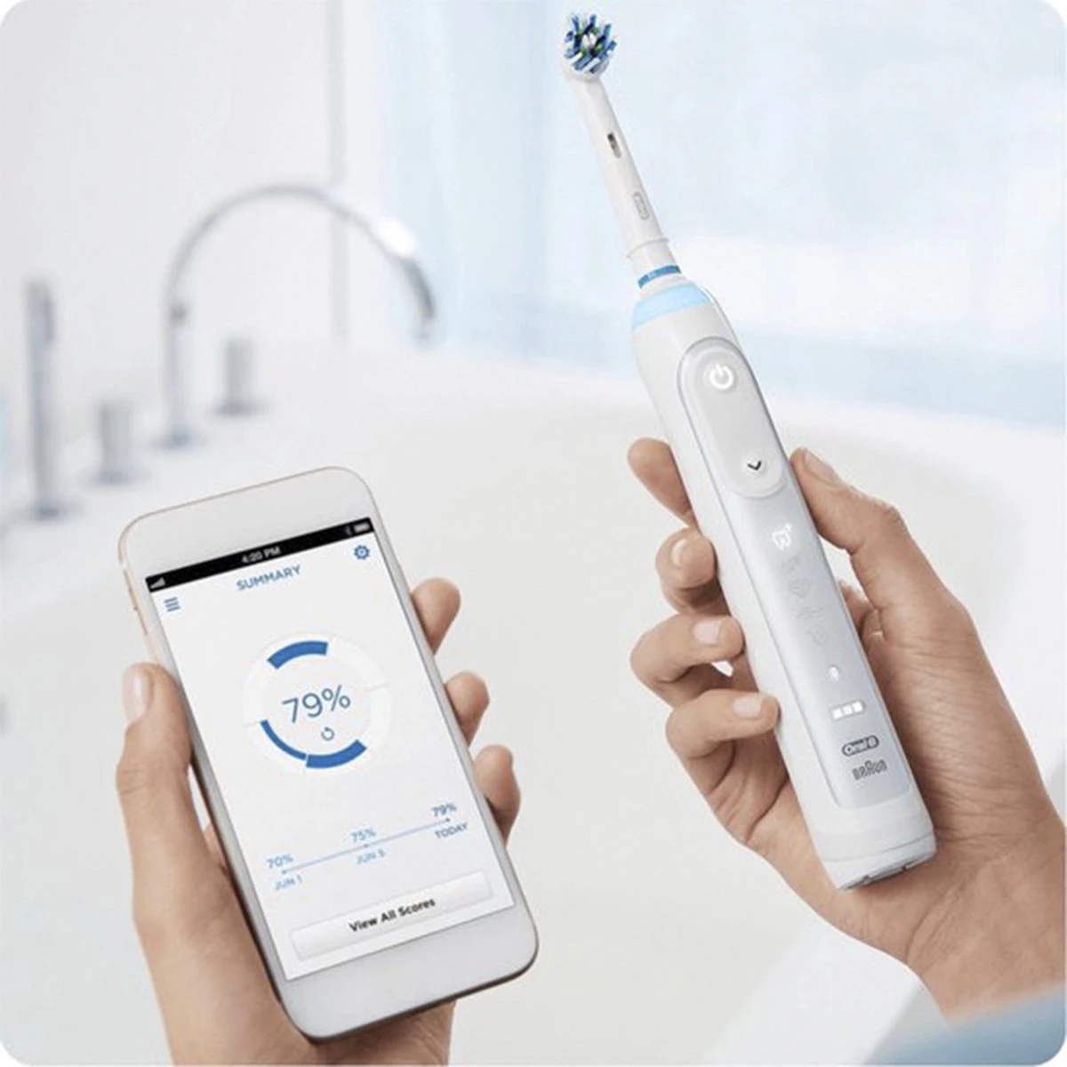 Oral B Oral-B Genius 10200W - Elektrische Tandenborstel - Wit 2 Oral B Oral-B Genius 10200W - Elektrische Tandenborstel - Wit - Afbeelding 2