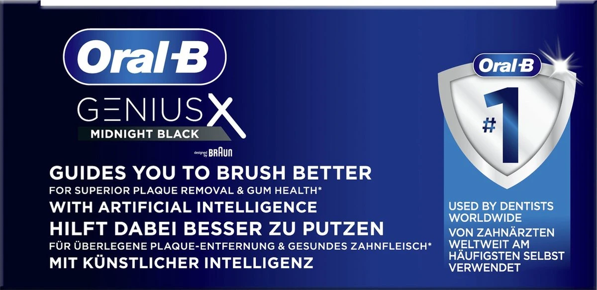 Oral B Oral-B Genius X - Special Editie - Zwart - Elektrische Tandenborstel - 1 Handvat En 1 Opzetborstel 4 Oral B Oral-B Genius X - Special Editie - Zwart - Elektrische Tandenborstel - 1 Handvat En 1 Opzetborstel - Afbeelding 4