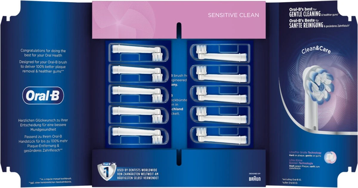 Oral B Oral-B Sensitive Clean - Met CleanMaximiser-technologie - Opzetborstels - 10 Stuks - Brievenbusverpakking 15 Oral B Oral-B Sensitive Clean - Met CleanMaximiser-technologie - Opzetborstels - 10 Stuks - Brievenbusverpakking - Afbeelding 15