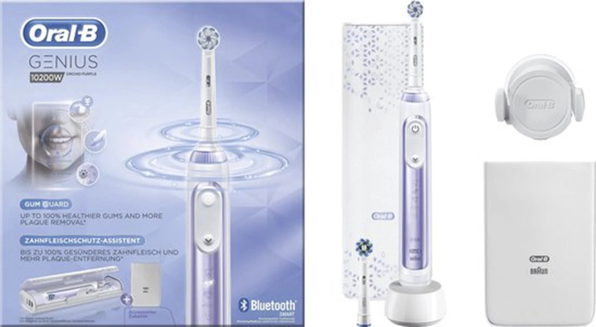 Oral B Oral-B Genius 10200W Orchid Purple Elektrische Tandenborstel Paars/Wit 9 Oral B Oral-B Genius 10200W Orchid Purple Elektrische Tandenborstel Paars/Wit - Afbeelding 9