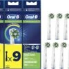 Oral B Oral-B CrossAction Opzetborstel Met CleanMaximiser-technologie, Verpakking Van 9 Stuks