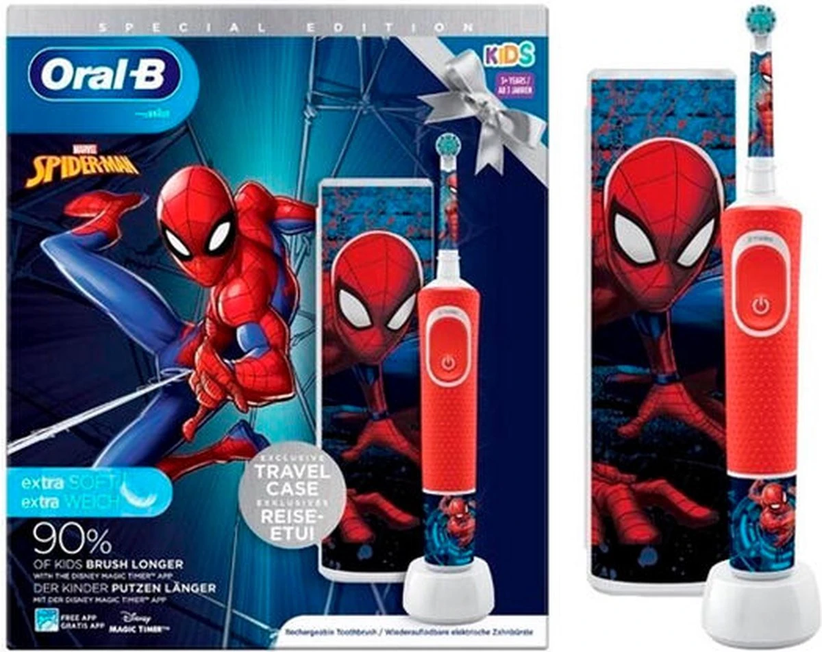 Oral B Oral-B Spiderman Elektrische Tandenborstel + Reisetui 6 Oral B Oral-B Spiderman Elektrische Tandenborstel + Reisetui - Afbeelding 6