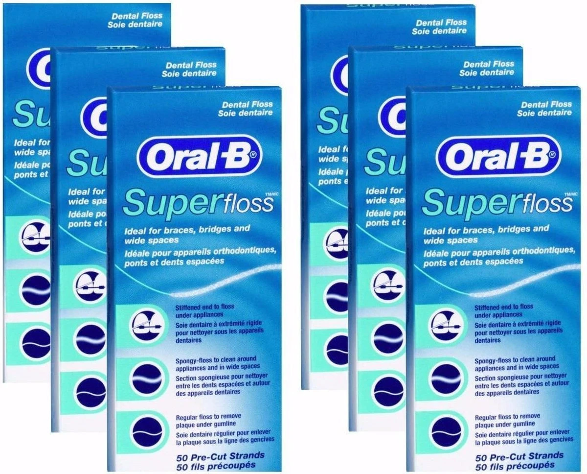 Oral B Oral-B Superfloss- 6 Stuks - Voordeelverpakking 3 Oral B Oral-B Superfloss- 6 Stuks - Voordeelverpakking - Afbeelding 3