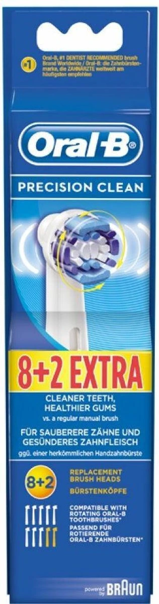 Oral B Oral-B Precison Clean Opzetborstels - 8 +2 Stuks 8 Oral B Oral-B Precison Clean Opzetborstels - 8 +2 Stuks - Afbeelding 8