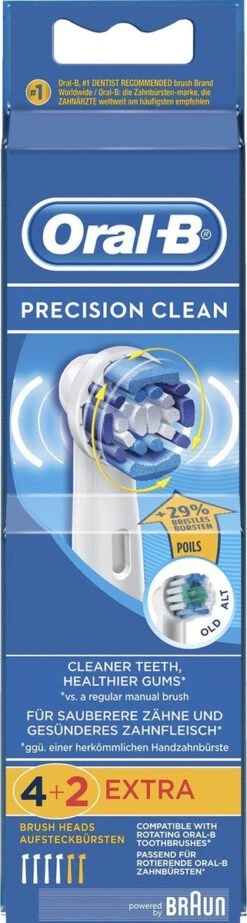 Oral B Oral-B Precision Clean - Opzetborstels - 6 Stuks - Wit 16 Oral B Oral-B Precision Clean - Opzetborstels - 6 Stuks - Wit -Oral B Aanbiedingen Winkel 321x1200 3