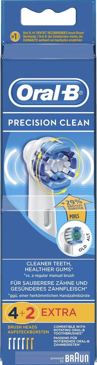 Oral B Oral-B Precision Clean - Opzetborstels - 6 Stuks - Wit 3 Oral B Oral-B Precision Clean - Opzetborstels - 6 Stuks - Wit - Afbeelding 3