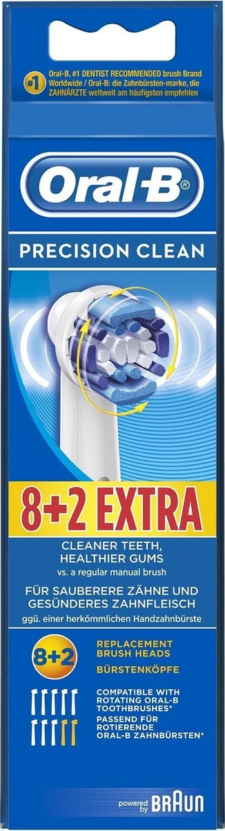 Oral B Oral-B Precison Clean Opzetborstels - 8 +2 Stuks 11 Oral B Oral-B Precison Clean Opzetborstels - 8 +2 Stuks - Afbeelding 11