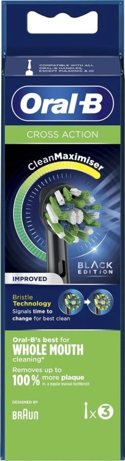 Oral B Oral-B CrossAction - Met CleanMaximiser-technologie - Opzetborstels - Zwart - 3 Stuks -Oral B Aanbiedingen Winkel 326x1200 5