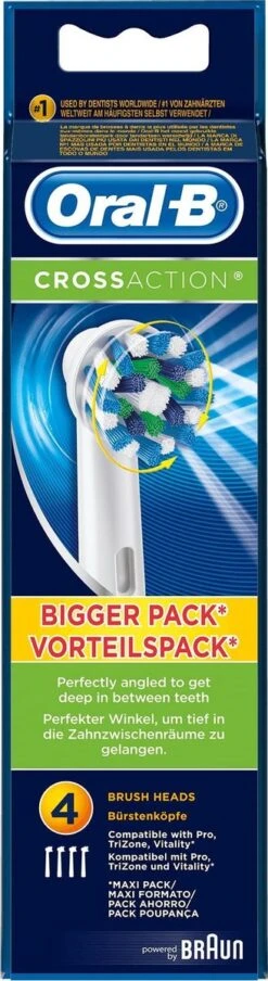 Oral B Oral-B CrossAction - Opzetborstels - 4 Stuks -Oral B Aanbiedingen Winkel 328x1200 2