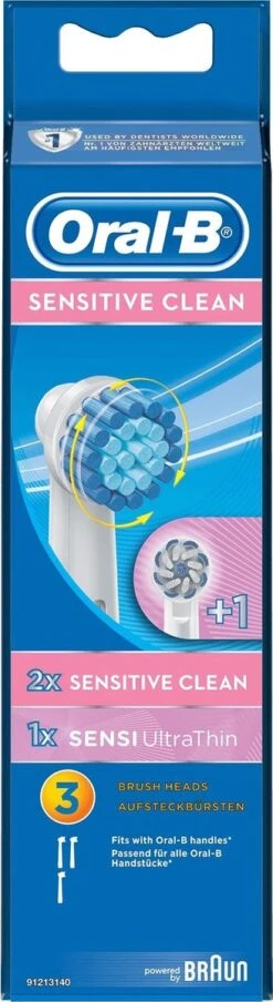 Oral B Ral B Opzetborstel Sensitive Clean 3 Stuks -Oral B Aanbiedingen Winkel 328x1200