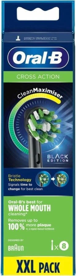 Oral B Oral-B CrossAction - Met CleanMaximiser-technologie - Opzetborstels - Zwart - 8 Stuks -Oral B Aanbiedingen Winkel 331x1200 2
