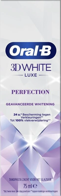 Oral B Oral-B 3D White Luxe Perfection Tandpasta - Voordeelverpakking 12 X 75ml -Oral B Aanbiedingen Winkel 374x1200 1