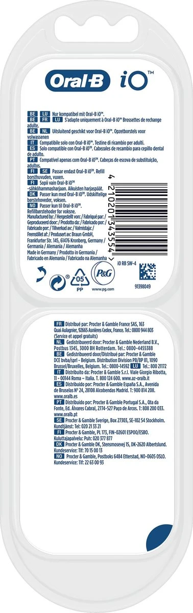 Oral B Oral-B IO Gentle Care Opzetborstels Wit 4 Stuks 13 Oral B Oral-B IO Gentle Care Opzetborstels Wit 4 Stuks - Afbeelding 13