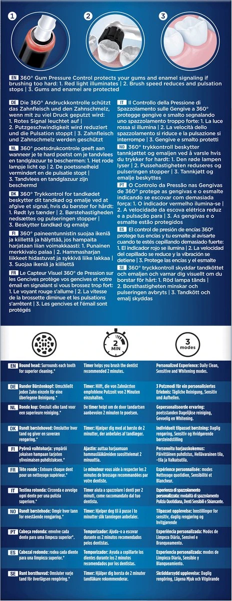 Oral B Oral-B Pro 3 3000 - Elektrische Tandenborstel - Zwart 8 Oral B Oral-B Pro 3 3000 - Elektrische Tandenborstel - Zwart - Afbeelding 8