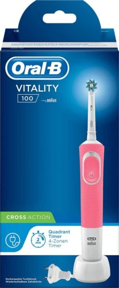 Oral B Oral-B Vitality 100 Roze CrossAction - Elektrische Tandenborstel - Powered By Braun -Oral B Aanbiedingen Winkel 500x1200 1