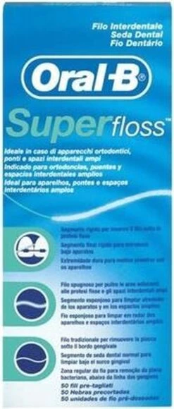 Oral B Oral-B Superfloss - 50 Stuks - Flosdraad 22 Oral B Oral-B Superfloss - 50 Stuks - Flosdraad -Oral B Aanbiedingen Winkel 511x1200
