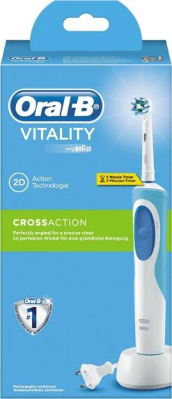 Oral B Oral-B Vitality CrossAction - Elektrische Tandenborstel - Blauw, Wit -Oral B Aanbiedingen Winkel 517x1200