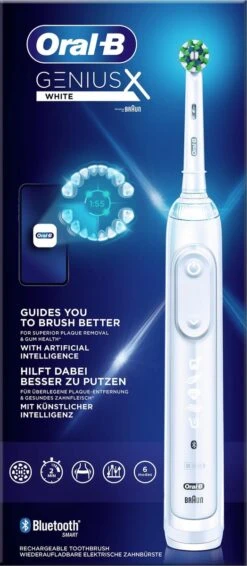Oral B Oral-B Genius X - Wit - Elektrische Tandenborstel - Ontworpen Door Braun - 1 Handvat En 1 Opzetborstel -Oral B Aanbiedingen Winkel 524x1200