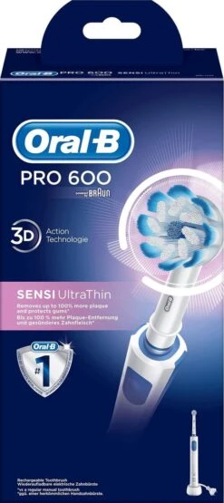 Oral B Oral-B PRO Pro 600 - Sensi-Clean - Elektrische Tandenborstel - Wit -Oral B Aanbiedingen Winkel 534x1200