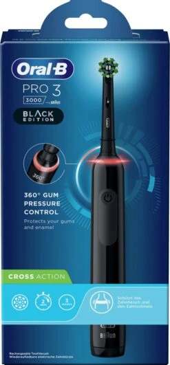 Oral B Oral-B Pro 3 3000 - Zwart - Elektrische Tandenborstel - Ontworpen Door Braun - Black Edition -Oral B Aanbiedingen Winkel 558x1200