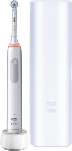 Oral B Oral-B Pro 3 - 3500 - Witte Elektrische Tandenborstel + Reisetui -Oral B Aanbiedingen Winkel 576x1200