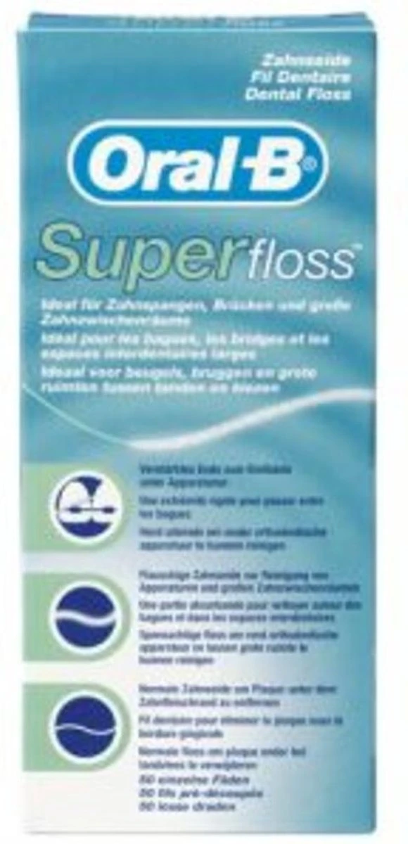 Oral B Oral-B Superfloss - 50 Stuks - Flosdraad 1 Oral B Oral-B Superfloss - 50 Stuks - Flosdraad