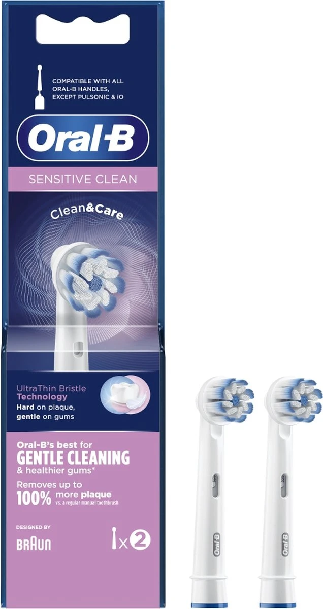 Oral B Oral-B Sensitive Clean - Met CleanMaximiser-technologie - Opzetborstels - 2 Stuks 2 Oral B Oral-B Sensitive Clean - Met CleanMaximiser-technologie - Opzetborstels - 2 Stuks - Afbeelding 2