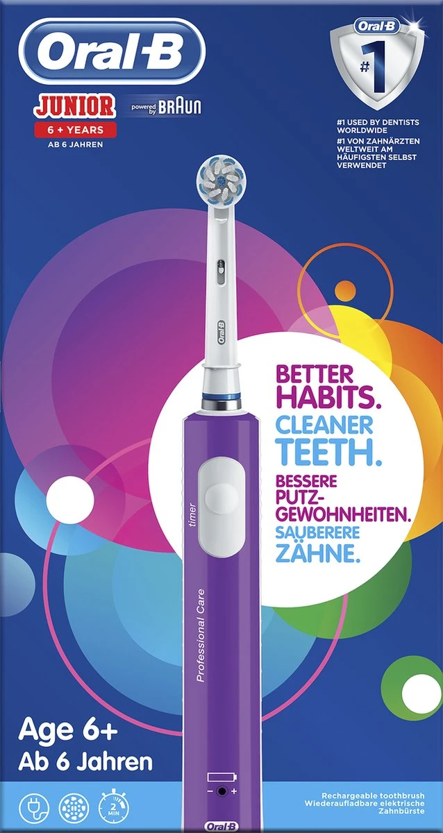 Oral B Oral-B Junior - Elektrische Tandenborstel - Paars 14 Oral B Oral-B Junior - Elektrische Tandenborstel - Paars - Afbeelding 14