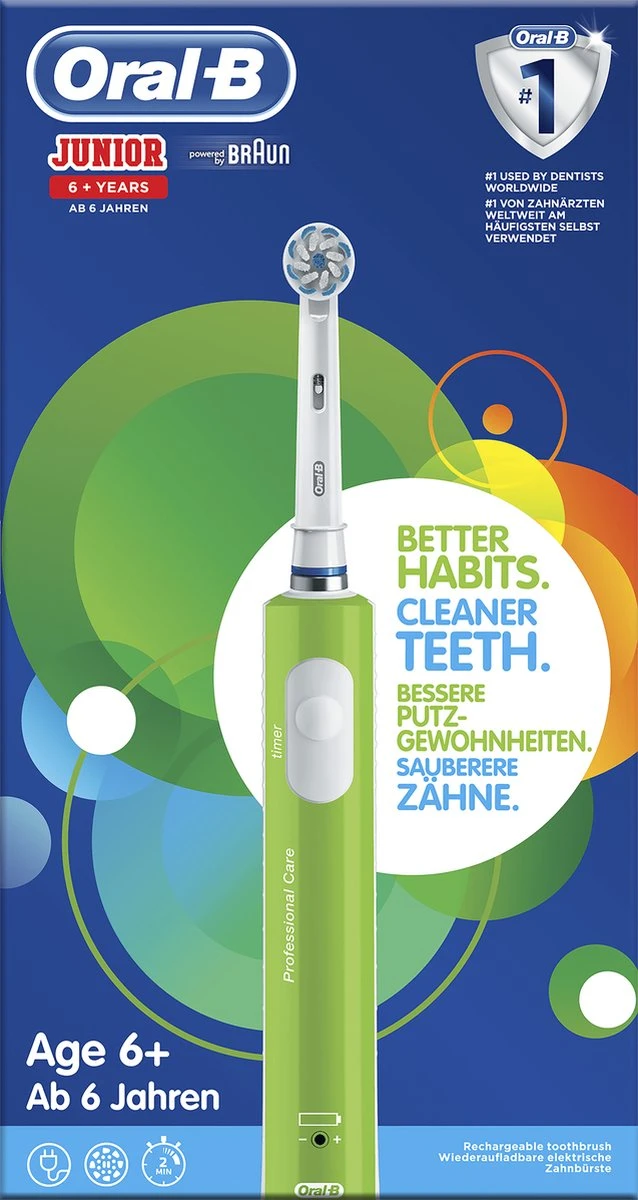 Oral B Oral-B Junior - Elektrische Tandenborstel - Groen 14 Oral B Oral-B Junior - Elektrische Tandenborstel - Groen - Afbeelding 14