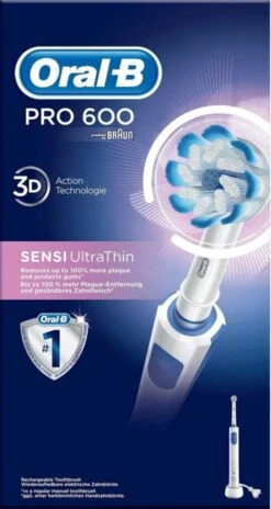 Oral B Oral-B PRO Pro 600 - Sensi-Clean - Elektrische Tandenborstel - Wit -Oral B Aanbiedingen Winkel 639x1200