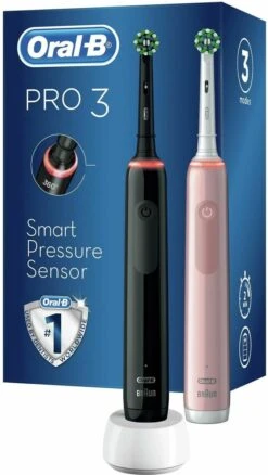 Oral B Oral-B Pro 3 - 3900 - Zwarte En Roze - Elektrische Tandenborstel -Oral B Aanbiedingen Winkel 676x1200 1