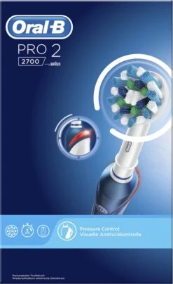 Oral B Oral-B Pro 2 2700 CrossAction - Elektrische Tandenborstel - Blauw, Wit -Oral B Aanbiedingen Winkel 734x1200 2