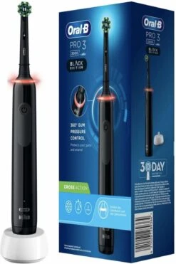 Oral B Oral-B Pro 3 3000 - Zwart - Elektrische Tandenborstel - Ontworpen Door Braun - Black Edition